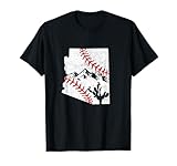 Arizona Baseball League Cactus Mountain Red Stitch Graphic T-Shirt
