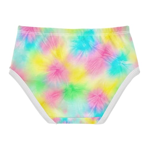 Tie Dye Yellow Toddler Underwear, Girls' Underwear, 2T–8 Years2