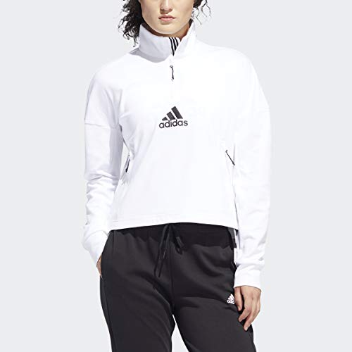 adidas W Game & Go 1/4 Zip, White, Medium