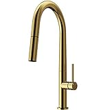 VIGO Greenwich 18'' H Single Handle Pull-Down Sprayer Kitchen Faucet in Matte Brushed Gold-VG02029MG