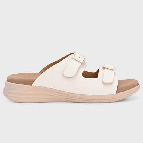 Image of Centrino Women's Sandals |Stylish Slip-On Sandals for Ladies| Elegant & Trendy Design|Double Buckle Adjustable Straps Slide Footwear|Light Weight and Comfortable|Flip Flops for Ladies (9323)