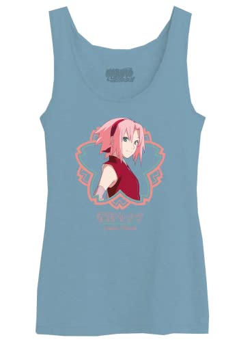 Naruto Shipudden Wonashitk011 Camiseta de Tirantes para, Azul, L para Mujer