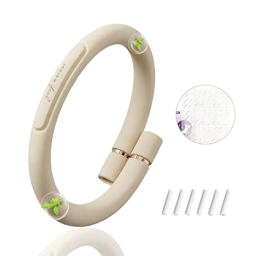 ZukQvrivelig Pulsera Aromática Natural de Limón y Cítricos + Parche de Sueño - Frescura Duradera 180 Días - Accesorio de Moda y Práctica (Rosa)