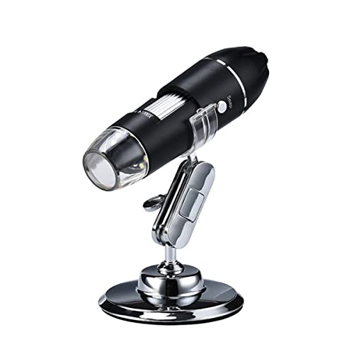Microscope 1600X 1080P USB Digital Microscope Electronic Stereo Adjustable USB Camera with Stand(500X)