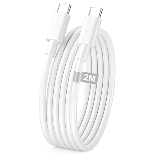 Cable USB C Carga Rapida 2M,60W Cable iPhone USB C to usb c cable Cargador Tipo C Carga Rapida Type C Cable USBC Cabo Usb c Fast Charging para iPhone 17/16e/16 15 17 Pro Max Plus,iPad Air/Pro,Samsung