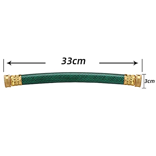 WADEO Rain Barrel Connector Kit Pack of 2, Rain Barrel Linking Kit with Two 12 Inch Hoses and Four Copper Plating Bulkhead Tank Fittings（Green） by WADEO - Image 2