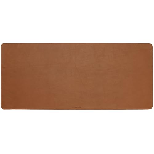 Tapete de escritorio cuero genuino toffee XL 89.92x39.88cm miniatura 6