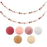 Pompom Girlande Filzkugeln für Wand Party Deko, 2 STK 60 Kugeln