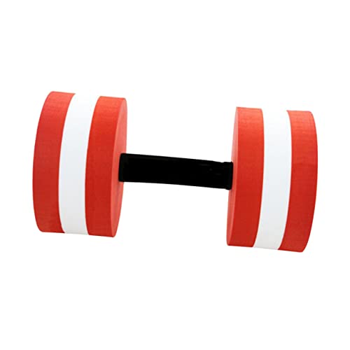 Abaodam 1Pc Eva Dumbbell for Swimming Floating Pool Dumbbell for Water Aerobics and Yoga Exercises Lightweight Comfortable for Men and Women Red Color