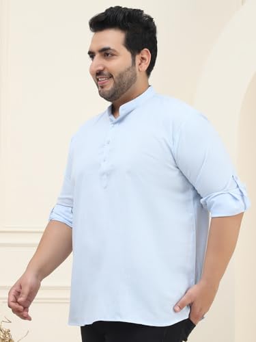 Image of SOJANYA Plus(Since 1958), Men's Cotton Short Kurta