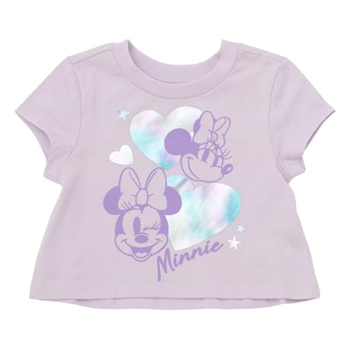 Disney Minnie Mouse Toddler Girls Metallic Print T-Shirt and Tulle Tutu Skirt Outfit Set Lavender 2T - image 4