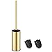 bgl Porte-brosse de toilette en acier inoxydable doré 304 rond autonome pour salle de bain (doré)