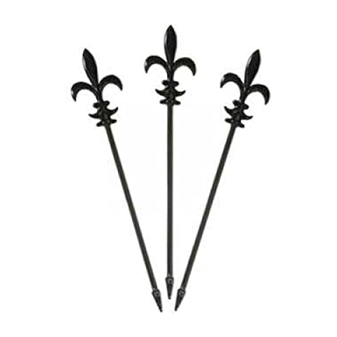 Pack of 100 4" Fleur de Lis Cocktail/Party Picks (Black) Cover