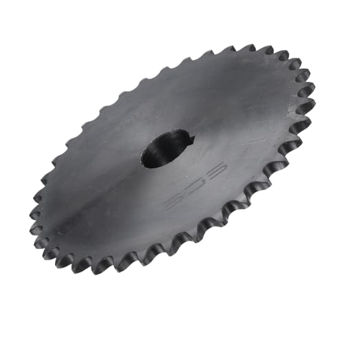 Image of uxcell #35 Chain Roller Sprocket B Type, 3 /4 inch Bore 36 Tooth Single Strand Chain Sprocket, Carbon Steel, Keyway with Set Screws