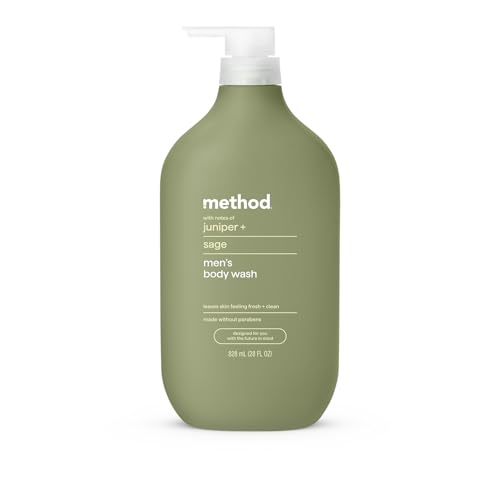 Image of Method Men Body Wash, Juniper and Sage, Paraben and Phthalate Free, Quick-Lathering Cleansers, Cruelty Free, 28 oz