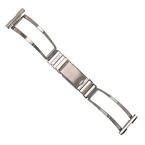 Bracelet montre acier inoxydable 22mm style vintage des années 1970 avec maillons perforés