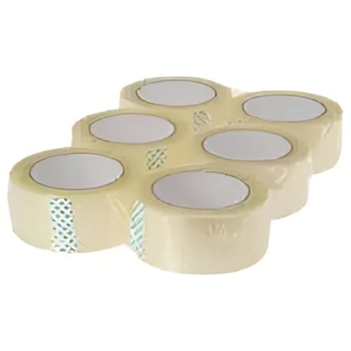 Image of Life's Little Pleasures 6 Pack 2 inch x 2 inch Transparent Tape, 55 Yards - Heavy Duty, Multi-Purpose Clear Packing Tape for Sealing, Wrapping, and Shipping