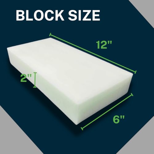 Image of HDPE Block 2 inch x 6 inch x 12 inch High-Density Polyethylene for Machining, Home Improvements, Prototypes, DIY Projects. (2 inch x 6 inch x 12 inch, Natural, 1) - Made in Canada.