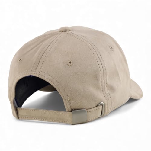 Image of Trendy Apparel Shop Plain Faux Suede Leather Adjustable Structured Baseball Cap