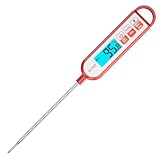 GLVSAE Digital Meat Thermometer Instant Readings in 1-2 Seconds Food Thermometer with Extended Probe Waterproof for Cooking, Confectionery Making, Barbecuing and as a Gift for Friends and Family