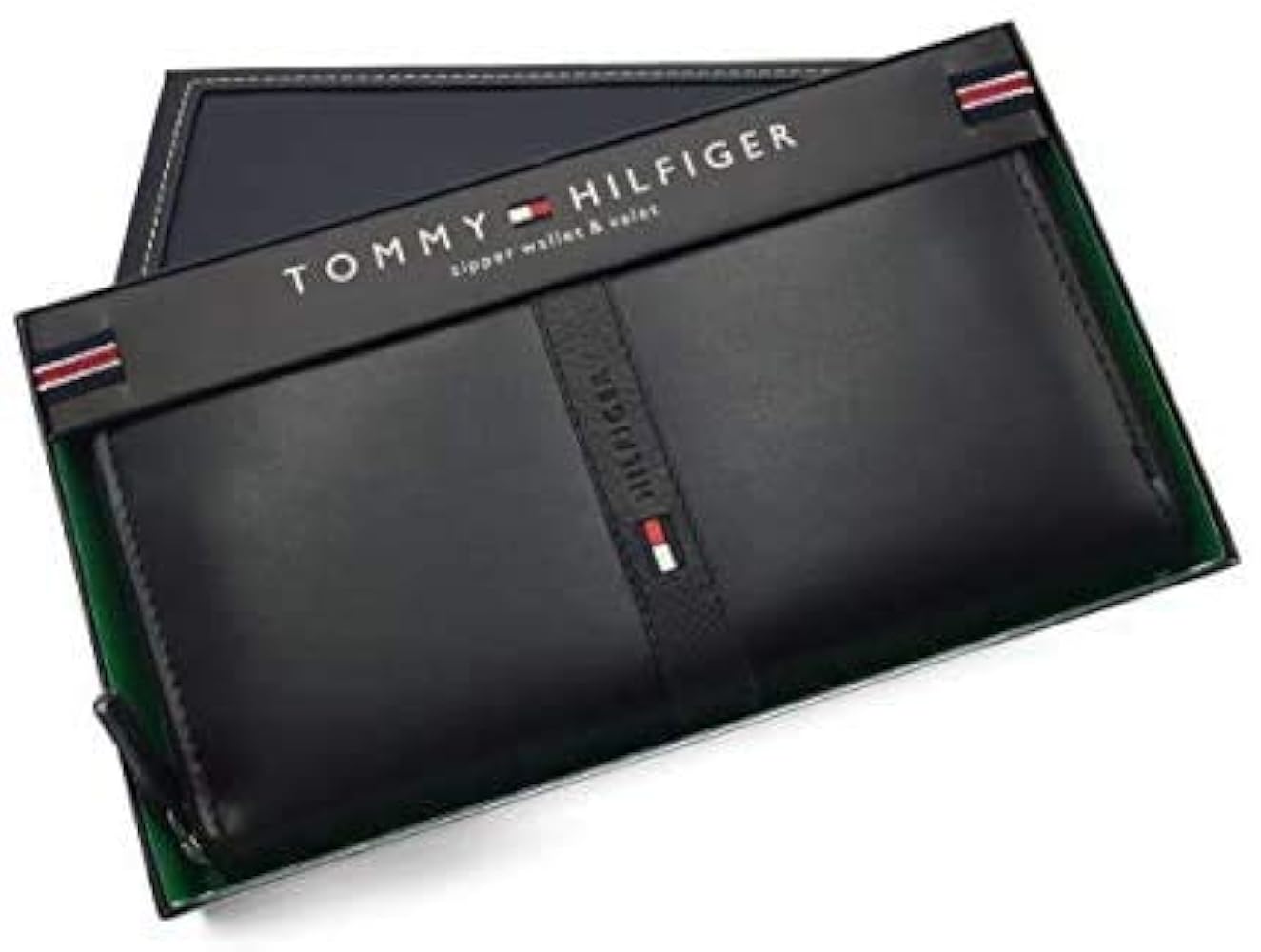   ラウンドファスナー長財布 31TL13X025 001 BLACK TOMMY HILFIGER トミーヒルフィガー 長財布 ラウンドファスナー