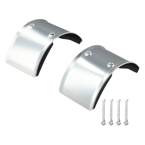 CashMuch 2 piezas de reacción de zancos de yeso, aleación de aluminio curvada para orillas y pinturas, 15 cm x 8,4 cm, color plateado