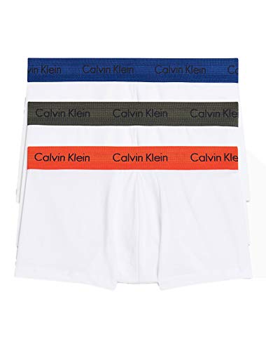 Calvin Klein Men's 3-Pack Stretch Cotton Low-Rise Trunks, Cacao (X-Large)