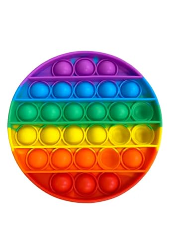 Ranzah Pop Fidget Toy Round Push Pop Bubble Popper Sensory Toy For Kids And Adults Travel Poppet Toy Squishy Toy For Gifts & Parties ADHD Stress & Anxiety Relief Toy Squeeze Toddler Toy (Round)