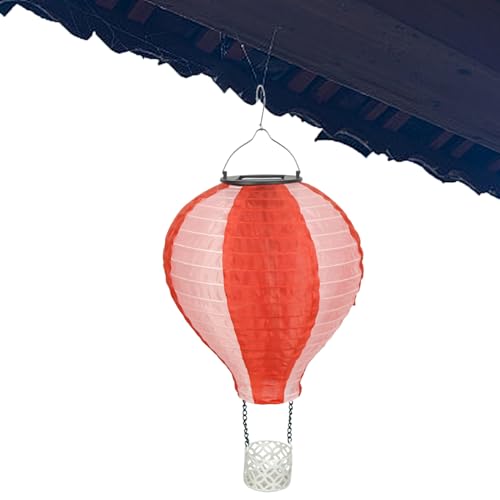 Farolillo de globo aerostático, luz decorativa de papel, diseño ligero y plegable, diseño flotante colorido, construcción resistente al fuego | para decoración de fiestas al aire libre, bodas,