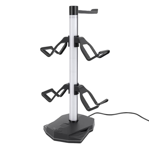 Qiilu USB �|�[�g�t�� RGB �w�b�h�t�H������уR���g���[�� �X�^���h ? �w�b�h�t�H������уR���g���[�� �X�^���h RGB ���C�g 4 �� 2 �� USB �|�[�g�t���Z�b�g �z���_�[ Type C ? ��]�\�ȃZ�b�g