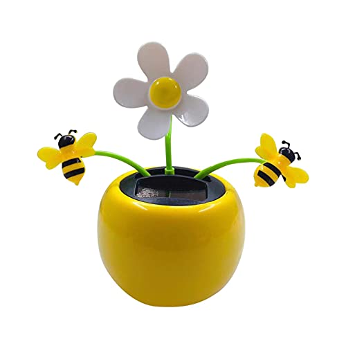 Leling Fleur Dansante Solaire - Figurines Solaires Mobiles pour Voiture, Jouet De Fleur De Danse Solaire, Cadeaux De Décoration De Voiture Solaire, Jouets pour Enfants, Décoration Intérieure Cover