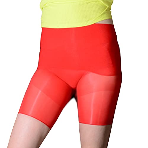 Men's Sexy 8D Oil Shiny Glossy Seamless Boxer Briefs Trunks Pantyhose Ultrathin See Through Sheer Underwear