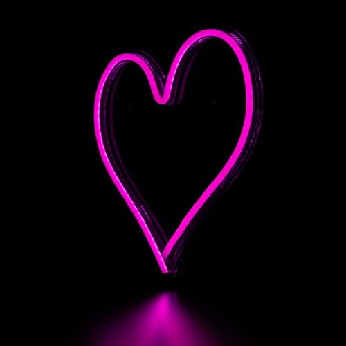 Image of Northlight LED Heart Neon Lighted Wall Art - 13.5 inch - Pink