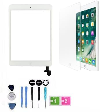 For iPad Mini Touch Screen Digitizer with IC/home button/Preinstalled Adhesive (White)