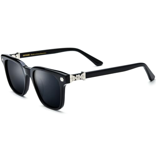 Image of HEPIDEM Acetate Glasses Frame Men Women Square Eyeglasses Optical Spectacles 9395