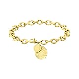 Liebeskind Armband mit Anhänger aus Edelstahl (Gold), 20 cm