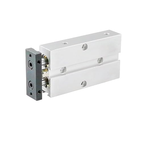Cilindro TN neumático con doble vástago de aluminio de 25mm para guiado y soporte de carga