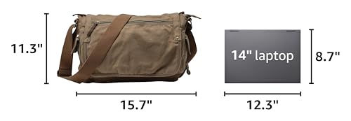 GOOTIUM Vintage Canvas Messenger Satchel