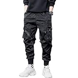 Aelfric Eden Herren Techwear Cargohose Jogginghose Coole Hose Unisex Streetwear Hose Hose Frauen Hip Hop Freizeithose, A-camouflage03, 31-35