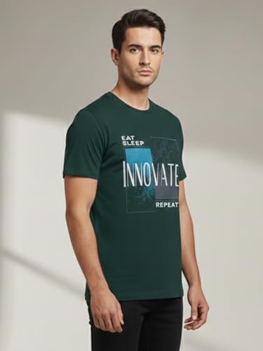 Image of Dollar Men's Pack of 1 Printed Non Zipper Round Neck T-Shirt