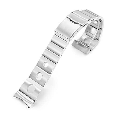 Bracelet 22mm MiLTAT anti-perte en acier pour sécuriser la Seiko 5 SRPD77 fermoir