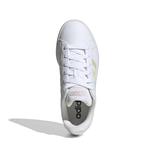adidas Unisex Kinder Grand Court 3.0 Shoes JUNIOR, FTWR White/Iridescent/Almost pink, 35 1/2 EU