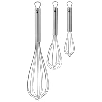 WMF Profi Plus Schneebesen Set 3-teilig, Schneebesen Edelstahl teilmattiert, Rührbesen, Quirl, spülmaschinengeeignet