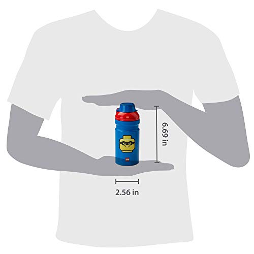 Room Copenhagen Garrafa de água icônica LEGO - 368 g - Garrafa de água infantil divertida e prática