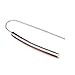 Silvershake Long Created Red Coral Inlay White Gold Plated 925 Sterling Silver Threader Earrings