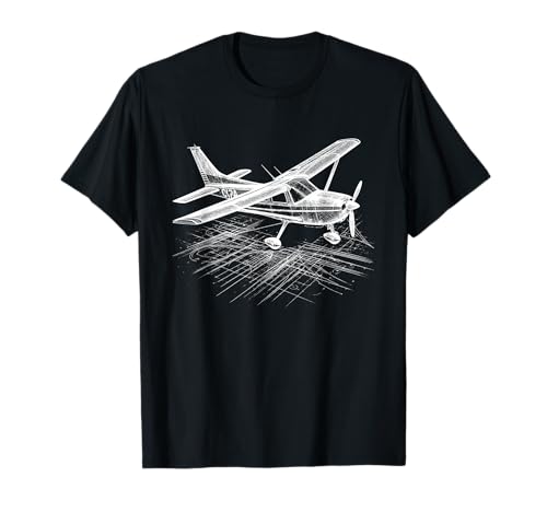 Estructura alámbrica 3D Propellor Plane - Amante de los aviones vintage Camiseta