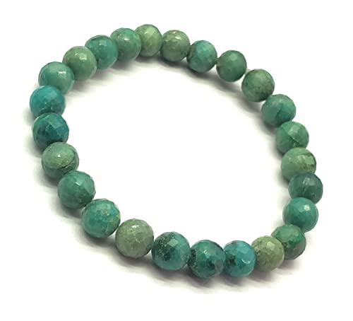 Bracelet turquoise d'Arizona 6mm symbole de chance et de prospérité