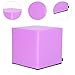 Zxpjkyu Yoga Cube Stool, Seating, Lounge Square Ottoman, Yoga Brick Chair for Stretching Toning, Indoor Sports, Bedroom,Home Gym, Purple
