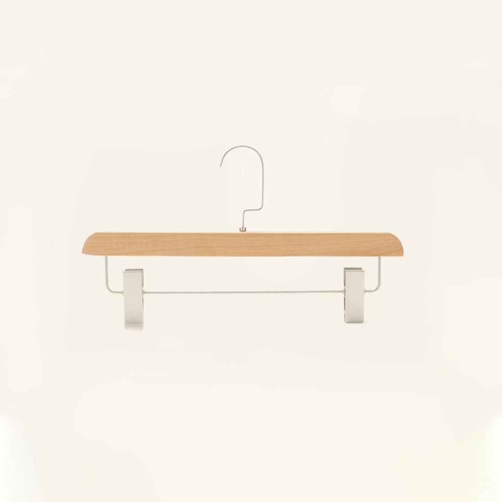 Wooden Trouser Hangers Pants Skirt Hanger with Adjust Clip Multifunction Wardrobe Rack Organizer Closet Clips Coat