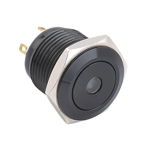 Bouton-poussoir momentané 16mm PM161F-10D finition robuste 12V 36V